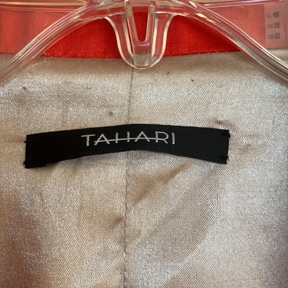 Tahari Red Blazer Jacket Womens Size Small Contrast‎ Stitching women size 12